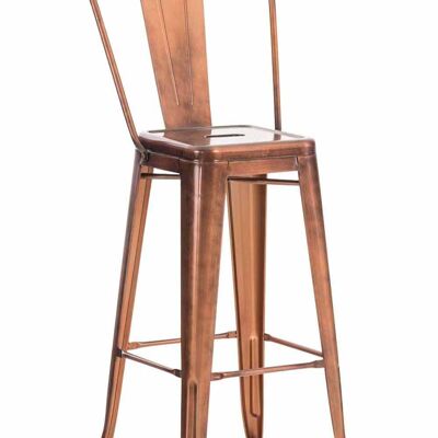 Tabouret de bar Aiden cuivre 52x44x115 cuivre métal métal