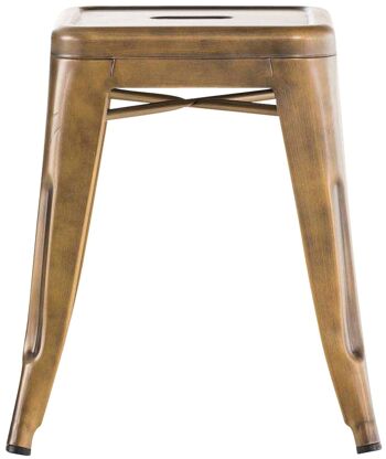 Tabouret Armin doré 40x40x46 métal doré métal 2