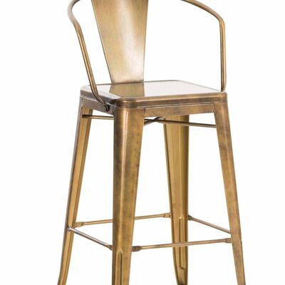 Taburete de bar Vasbro oro 56x51x106 metal dorado metal