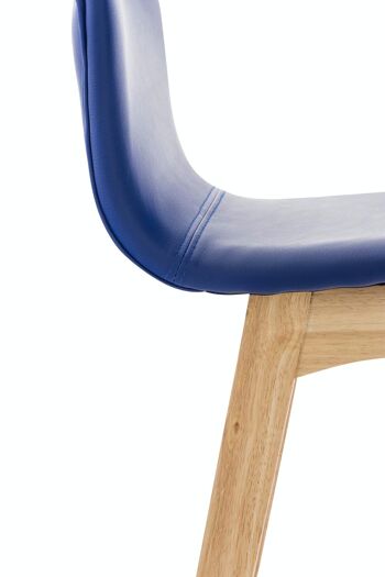 Tabouret de bar Taunus simili cuir Natura bleu 40x40x93 simili cuir bleu Bois 3