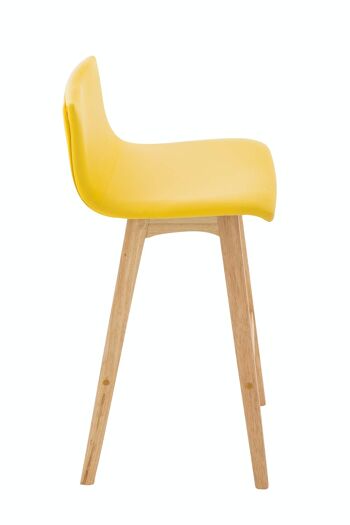 Tabouret de bar Taunus simili cuir Natura jaune 40x40x93 simili cuir jaune Bois 2