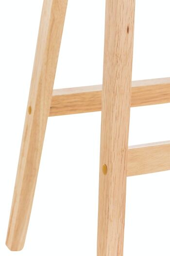 Tabouret de bar Taunus simili cuir Natura blanc 40x40x93 simili cuir blanc Bois 3