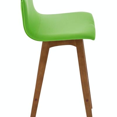 Tabouret de bar Taunus simili cuir noyer végétal 40x40x93 simili cuir végétal Bois