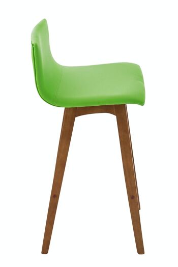 Tabouret de bar Taunus simili cuir noyer végétal 40x40x93 simili cuir végétal Bois 1