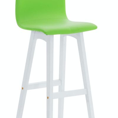Bar stool Taunus imitation leather white vegetable 40x40x93 vegetable artificial leather Wood