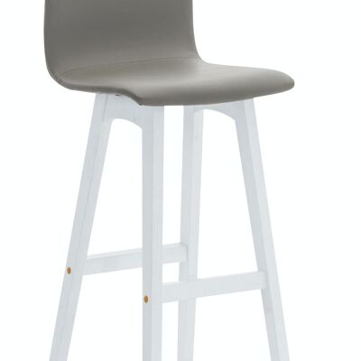 Bar stool Taunus imitation leather white taupe 40x40x93 taupe imitation leather Wood
