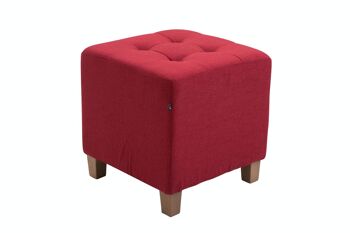 Tabouret Pharaon, antique rouge clair 45x45x46 rouge Matière Bois 1