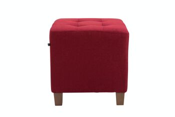 Tabouret Pharaon, antique rouge clair 45x45x46 rouge Matière Bois 2