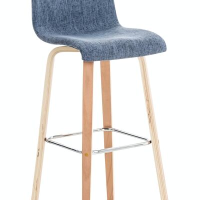 Bar stool Malone fabric blue 43x39x97.5 blue Material Wood