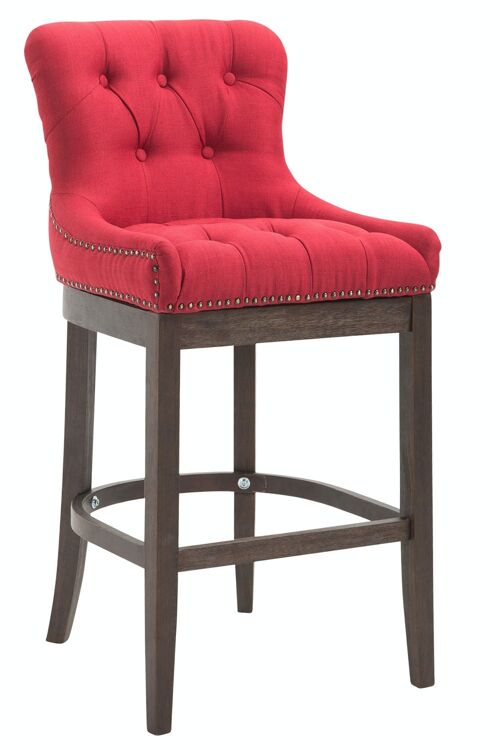 Barkruk Lakewood stof, antiek rood 57x55x109 rood Materiaal Hout