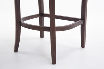 Tabouret de bar Lakewood tissu, taupe antique 57x55x109 taupe Matière Bois 6