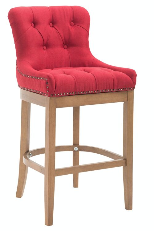 Barkruk Lakewood stof, antiek licht rood 57x55x109 rood Materiaal Hout