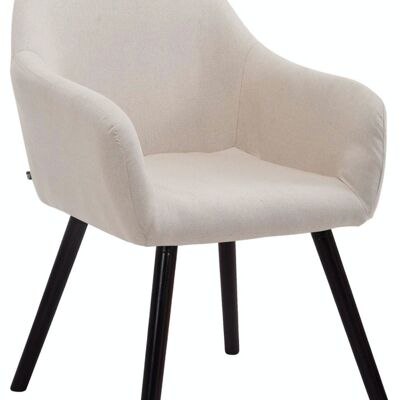 Visitor chair Achat V2 fabric Coffee beige 57.5x56x79.5 beige Material Wood