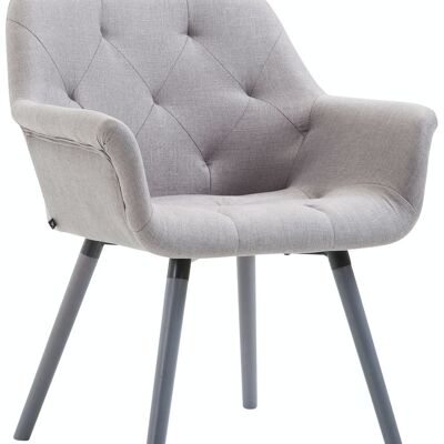 Visitor chair Cassidy fabric gray Gray 60x67x83 Gray Material Wood