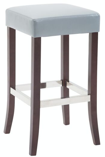 Tabouret de bar Venta similicuir Cappuccino Gris 44x44x79 Cuir artificiel gris Bois 1