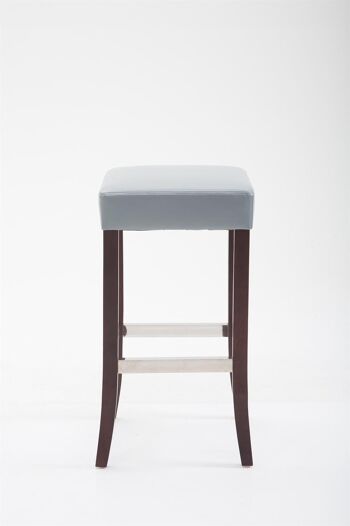 Tabouret de bar Venta similicuir Cappuccino Gris 44x44x79 Cuir artificiel gris Bois 2