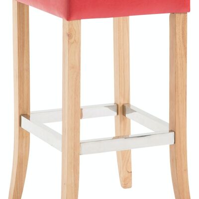 Barhocker Venta Kunstleder Natura rot 44x44x79 rotes Kunstleder Holz