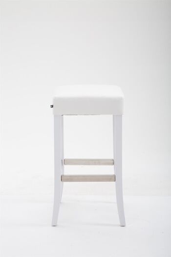 Tabouret de bar Venta simili cuir blanc blanc 44x44x79 simili cuir blanc Bois 2