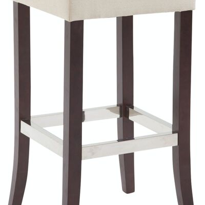 Venta bar stool in fabric Cappuccino cream 44x44x79 cream Material Wood