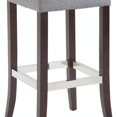 Venta bar stool in fabric Cappuccino Gray 44x44x79 Gray Material Wood