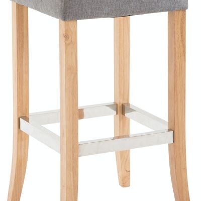 Bar stool Venta fabric Natura Gray 44x44x79 Gray Material Wood