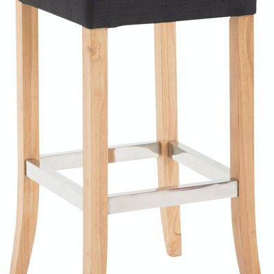 Tabouret de bar Venta tissu Natura noir 44x44x79 noir Matière Bois