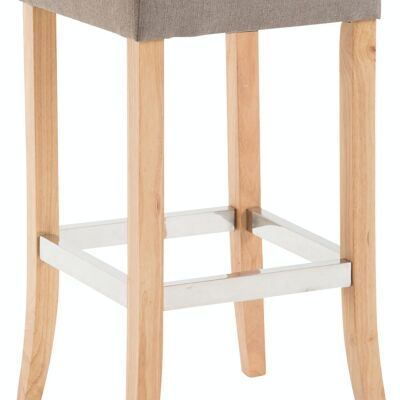 Bar stool Venta fabric Natura taupe 44x44x79 taupe Material Wood