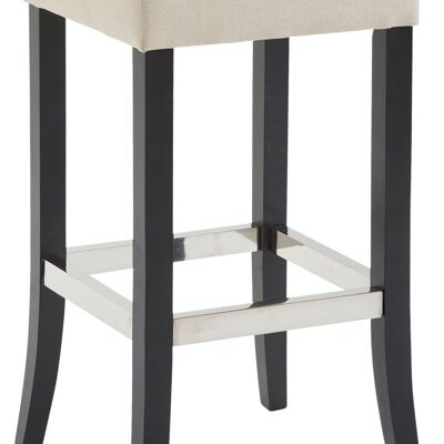 Bar stool Venta fabric black cream 44x44x79 cream Material Wood