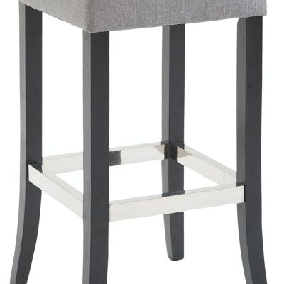 Bar stool Venta fabric black Gray 44x44x79 Gray Material Wood
