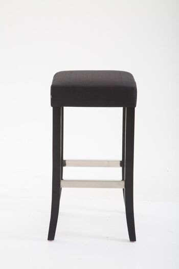 Tabouret de bar Venta tissu noir noir 44x44x79 noir Matière Bois 2