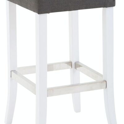 Tabouret de bar Venta tissu blanc gris foncé 44x44x79 gris foncé Matière Bois