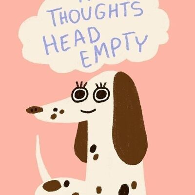 Carte postale - No Thoughts Head Empty

| carte de voeux