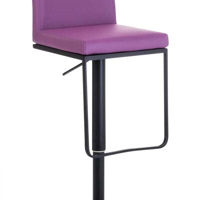 Taburete de bar Panama B símil piel violeta 44x42x86 símil piel violeta acero inoxidable