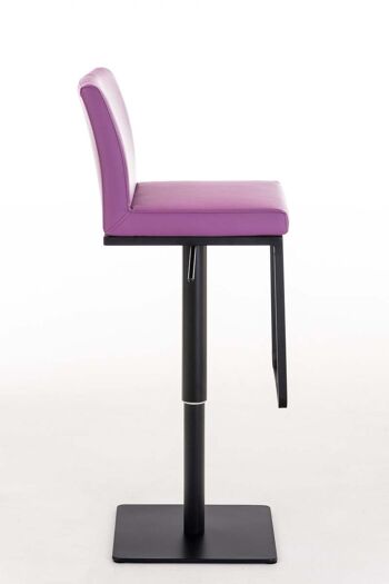 Tabouret de bar Panama B simili cuir violet 44x42x86 simili cuir violet acier inoxydable 3