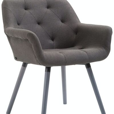 Visitor chair Cassidy fabric gray dark gray 60x67x83 dark gray Material Wood