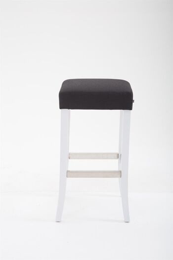 Tabouret de bar Venta tissu blanc noir 44x44x79 noir Matière Bois 2