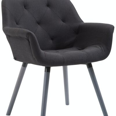 Silla visita Cassidy tejido gris negro 60x67x83 negro Material Madera