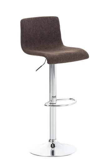 Tabouret de bar Hoover tissu marron 36x39x84 marron Matière Métal chromé 1