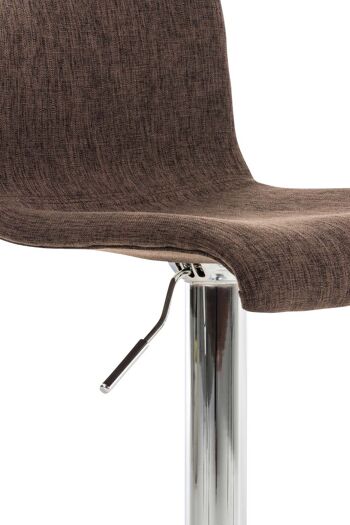 Tabouret de bar Hoover tissu marron 36x39x84 marron Matière Métal chromé 6