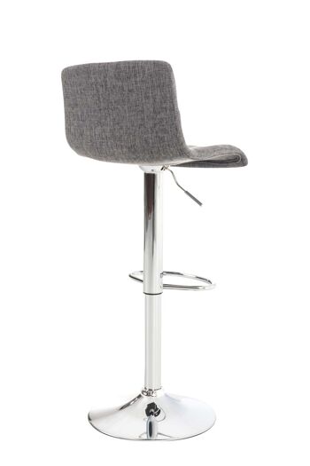 Tabouret de bar Hoover tissu gris clair 36x39x84 gris clair Matière Métal chromé 4