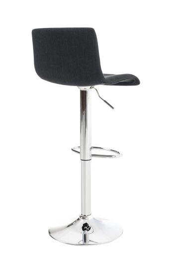 Tabouret de bar Hoover tissu noir 36x39x84 noir Matière Métal chromé 4