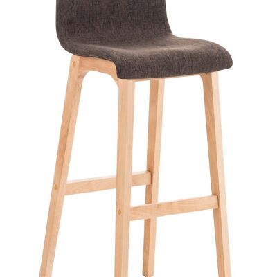 Bar stool Hoover fabric Natura brown 46x41x101 brown Material Wood