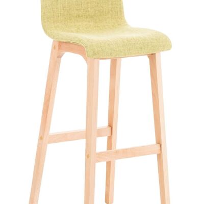 Tabouret de bar Hoover tissu Natura vert clair 46x41x101 vert clair Matière Bois