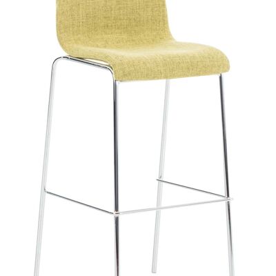 Bar stool Hoover fabric 4-leg frame chrome light green 48x43x100 light green Material metal