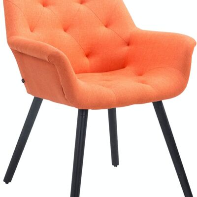 Sedia visitatore Cassidy tessuto nero arancio 60x67x83 arancio Materiale Legno