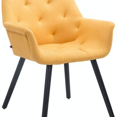 Chaise visiteur Cassidy tissu noir jaune 60x67x83 jaune Matière Bois