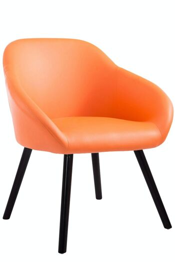 Chaise visiteur Hamburg simili cuir Café orange 61x64x79 simili cuir orange Bois