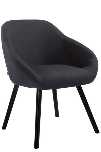 Chaise visiteur Hamburg tissu Coffee noir 61x64x79 noir Matière Bois