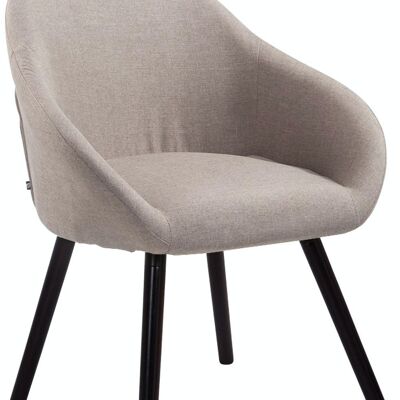 Visitor chair Hamburg fabric Coffee taupe 61x64x79 taupe Material Wood