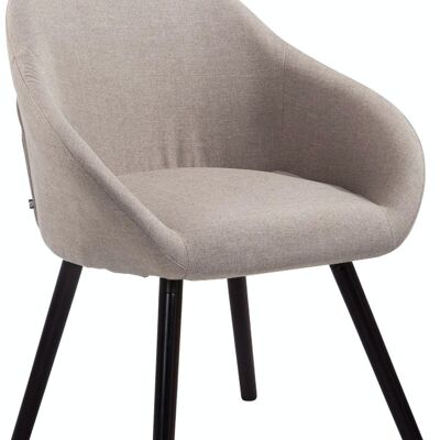 Chaise visiteur Hamburg tissu Coffee taupe 61x64x79 taupe Matière Bois